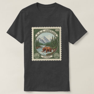 Camiseta Sello postal vintage de Alaska