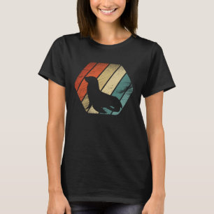 Camiseta Sello retro vintage y animal lindo