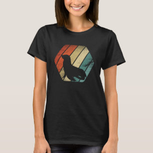 Camiseta Sello retro vintage y animal lindo