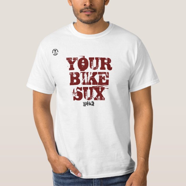 Camiseta sello, SU BICI SUX, PHQ (Anverso)
