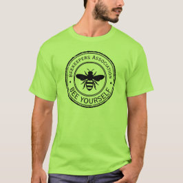 Camiseta Sello - TU TEXTO - ABEJA 1 - Diversión de fanático