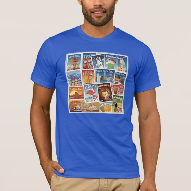 Camiseta Sellos de Estados Unidos (Anverso)