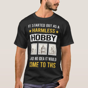 Camiseta Sellos de estampado Philatessen, inofensivos hobby