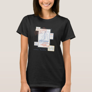 Camiseta Sellos de la Costa Italiana Ciao Bella Vintage Des