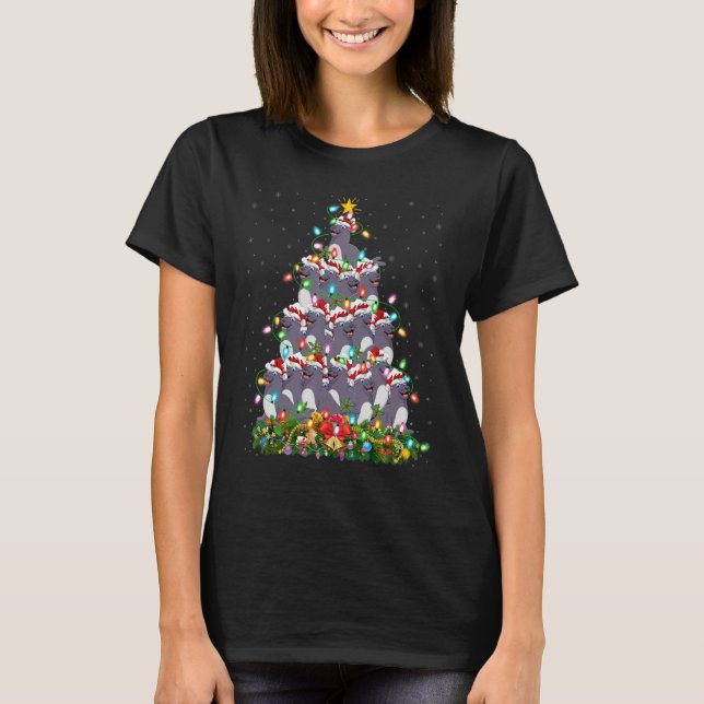 Camiseta Sellos de Navidad Luces Santa Seals Árbol de Navid (Anverso)