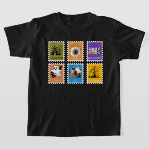 Camiseta Sellos de rehenes de Halloween estéticos de otoño