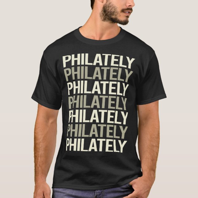 Camiseta Sellos de sello de correo Philatessen en blanco (Anverso)