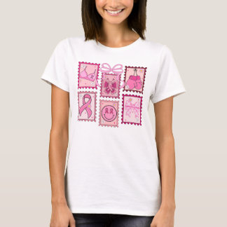 Camiseta Sellos Postales de Conciencia sobre el Cáncer de M