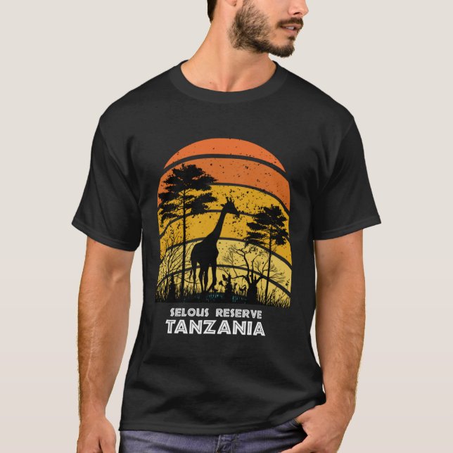 Camiseta Selous Reserve, Tanzania Safari National Park Game (Anverso)