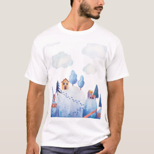 Camiseta Selva acuarela: Ilustracion paisajístico irónico