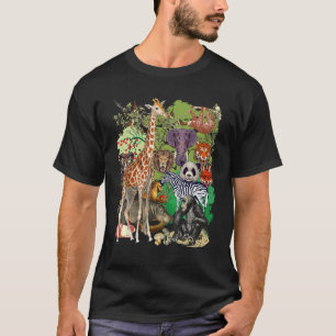 Camiseta Selva de fauna selvática Safari Zoológico