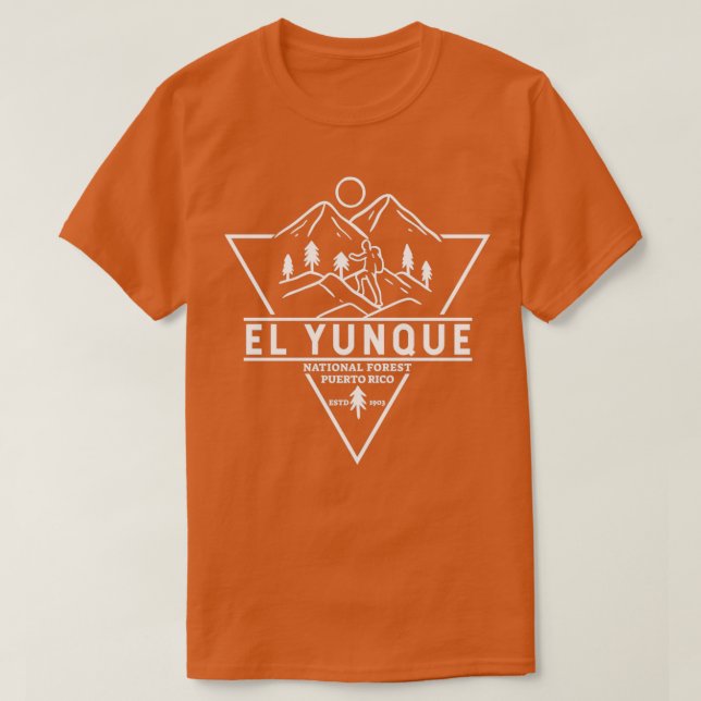 Camiseta Selva nacional El Yunque Bandera de Puerto Rico (Diseño del anverso)