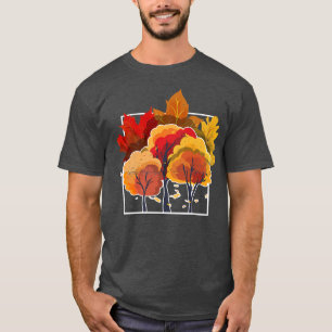 Camiseta Selva natural hojas árboles otoñales otoño 742