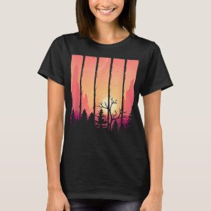 Camiseta Selva retro Árboles de vida silvestre al aire libr