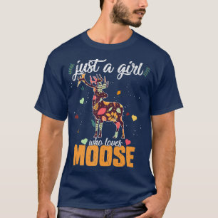 Camiseta Selva silvestre animal sólo un Chica que ama a Moo
