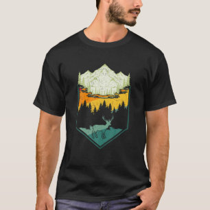 Camiseta Selva silvestre Árboles de animales Montañas de ci