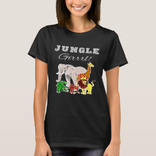 Camiseta Selva temática zoológico Safari Animales salvajes