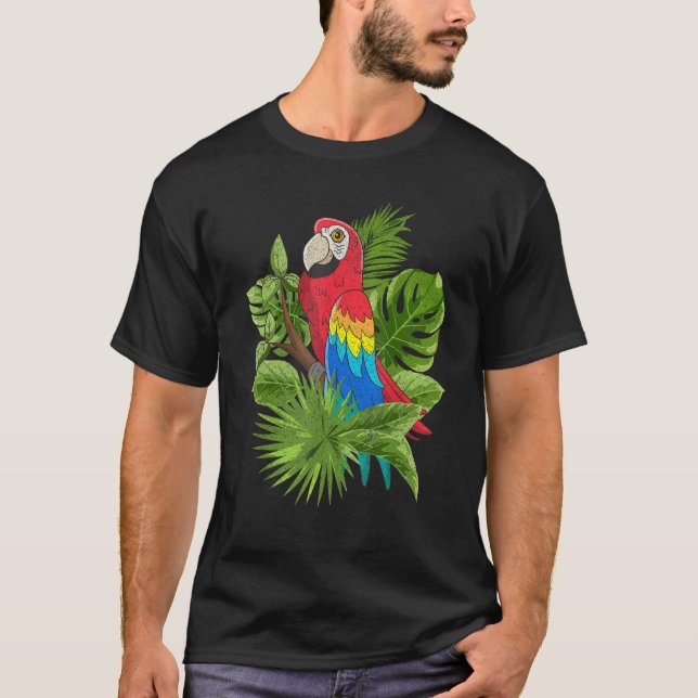 Camiseta Selva tropical Animal Macaw Ave Exótica (Anverso)