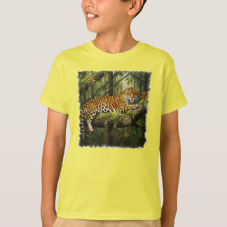 Camiseta ¡Selva tropical con majestuoso jaguar!