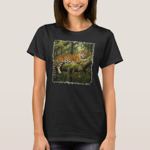 Camiseta ¡Selva tropical con majestuoso jaguar!