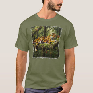 Camiseta ¡Selva tropical con majestuoso jaguar!