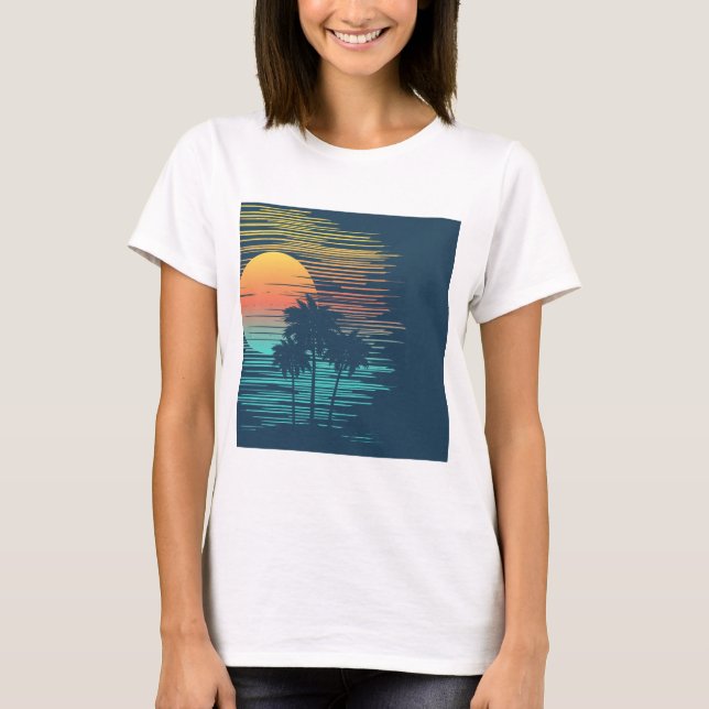 Camiseta Selva tropical Hawaii Sunset Sunrise (Anverso)