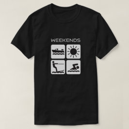 Camiseta semana bote agua esquí lago icono