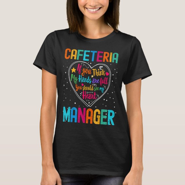 Camiseta Semana de Apreciación de Gerente de Cafetería de v (Anverso)