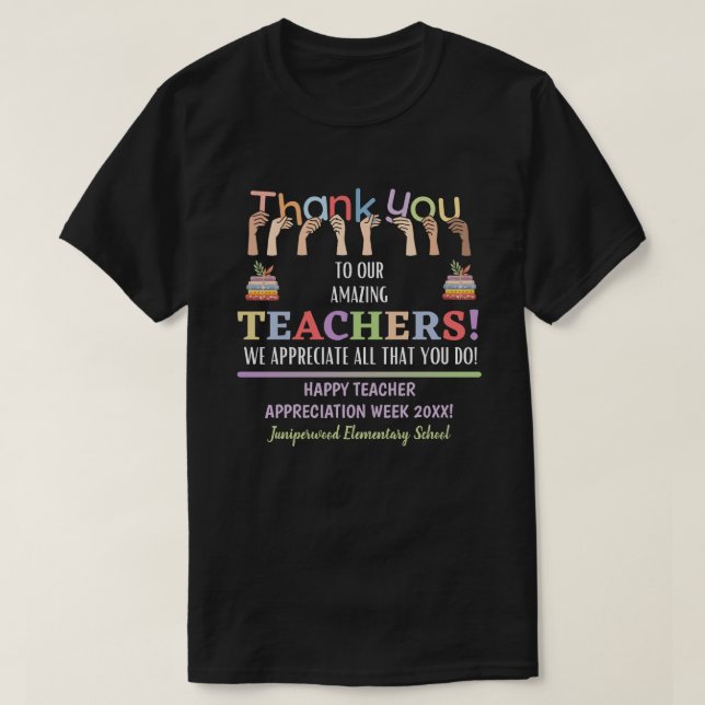 Camiseta Semana de Apreciación del Profesor (Diseño del anverso)