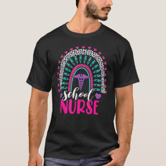 Camiseta Semana de Enfermeras Escolares del Leopardo del Ar