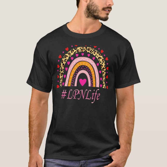 Camiseta Semana de Enfermeras Lpn Leopard Rainbow Nurse (Anverso)