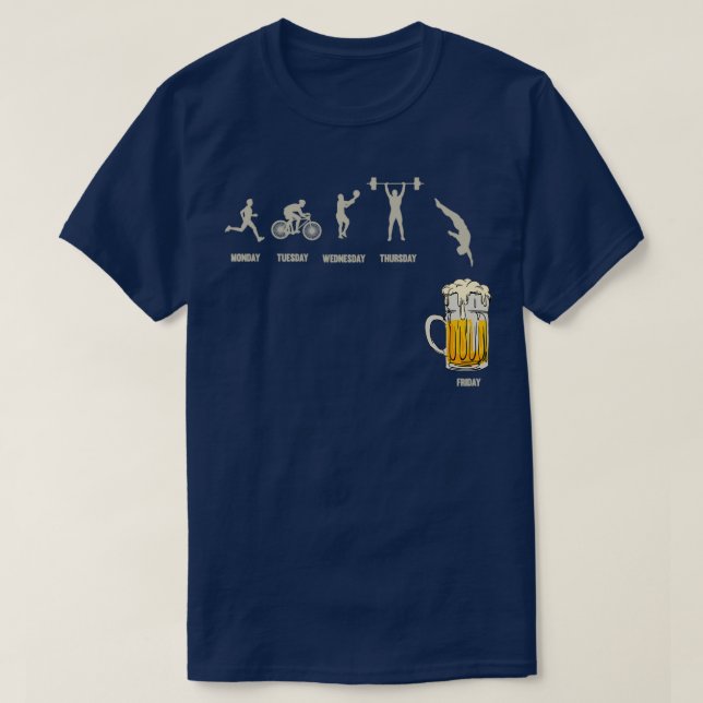 Camiseta Semana de la Cerveza Atleta Beber Cerveza Deporte (Diseño del anverso)