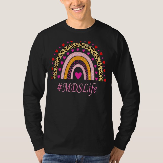 Camiseta Semana de la enfermera Rainbow Leopard de Mds (Anverso)
