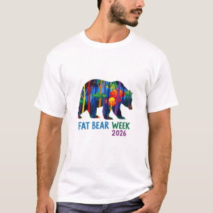 Camiseta Semana del Oso Gordo 2026 Gráfico de Naturaleza de