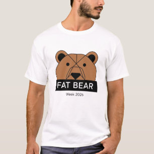 Camiseta Semana del Oso Gordo 2026 Gráfico de Oso Naturalez