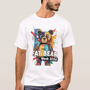 Camiseta Semana del Oso Gordo 2026 Gráfico de Oso Naturalez
