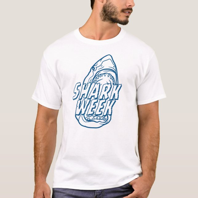 Camiseta Semana del Tiburón - Con un tiburón hambriento (Anverso)