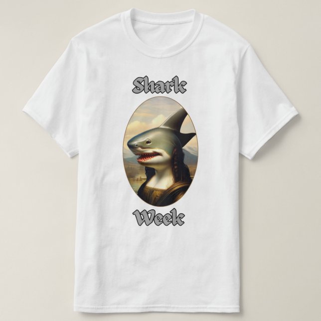 Camiseta Semana del tiburón mona lisa (Diseño del anverso)