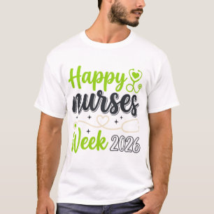 Camiseta Semana Feliz de las Enfermeras 2026 Diseño de Enfe