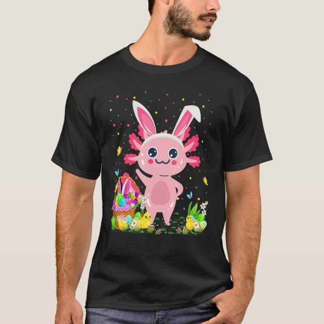 Camiseta Semana Santa Axolotl Bunny Egg Hunting Axolotl Eas (Anverso)