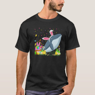 Camiseta Semana Santa Blue Whale Bunny Egg Hunting Blue Wha
