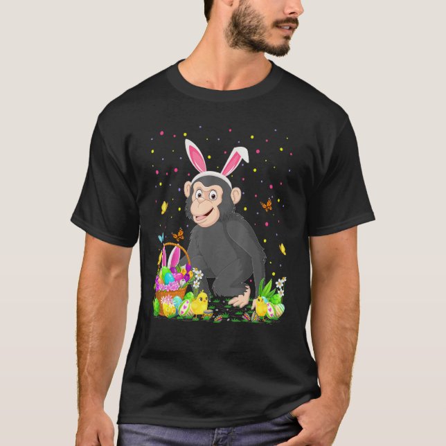 Camiseta Semana Santa Bonobo Bunny Egg Hunting Bonobo Easte (Anverso)
