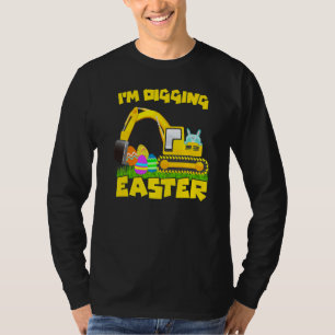 Camiseta Semana Santa Bunny Huevos excavadores Tractor Exca