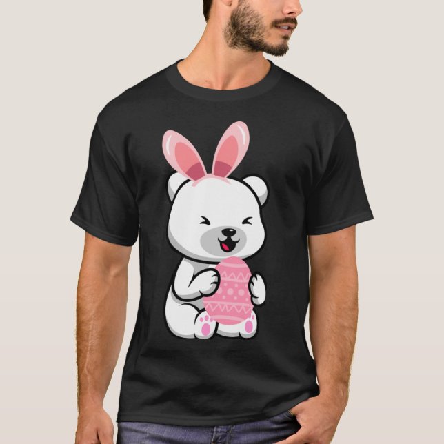 Camiseta Semana Santa Caza de Huevo Conejo Oso Polar Día de (Anverso)