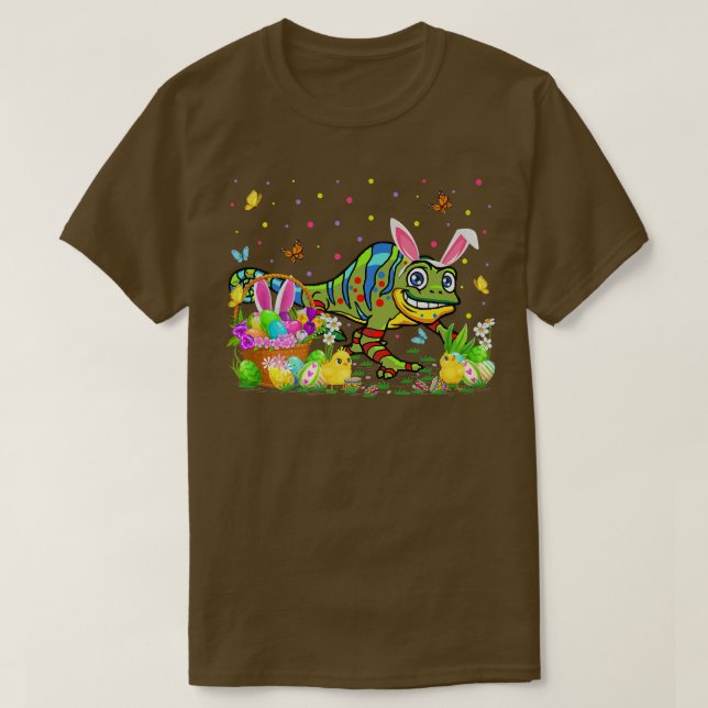 Camiseta Semana Santa Chameleon Bunny Egg Hung Chameleon Ea (Diseño del anverso)