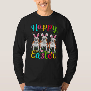 Camiseta Semana Santa Conejo Bulldog Inglés Feliz Pascua