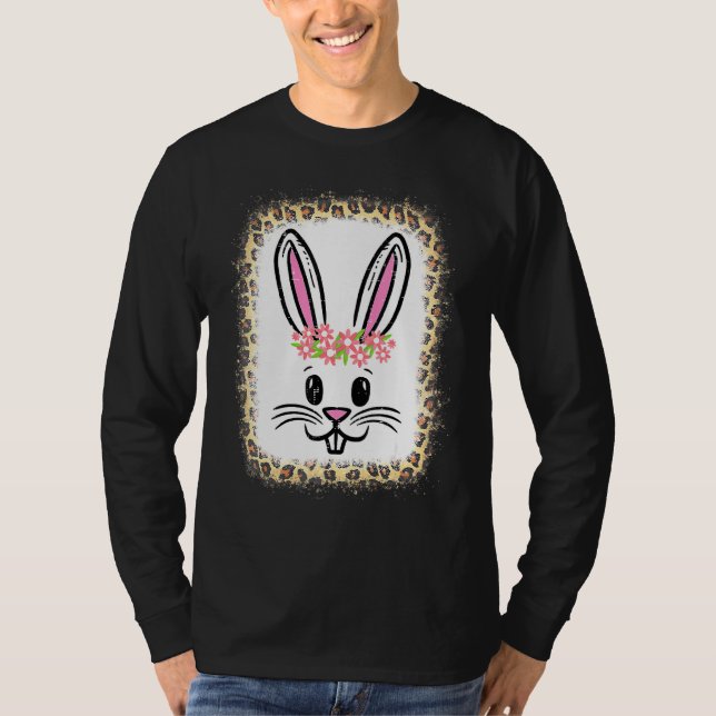 Camiseta Semana Santa Conejo Conejo Face Flowe Chicas Cute (Anverso)