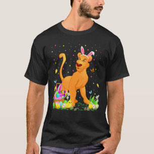 Camiseta Semana Santa Cougar Bunny Egg Hung Cougar Pascua