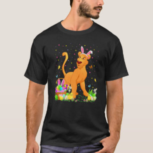 Camiseta Semana Santa Cougar Bunny Egg Hung Cougar Pascua