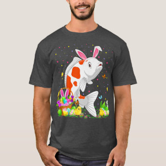 Camiseta Semana Santa Koi Fish Bunny Egg Hunting Koi Easter